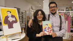 Bea y �ric, en la presentaci�n del libro en Nobel