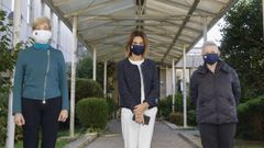 Beatriz Cebreiro, Lorena Casal e Carmen Fern�ndez, na Facultade de Ciencias da Educaci�n