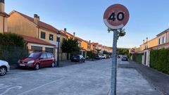 Se�al en la urbanizaci�n de Tapada de Bouzas