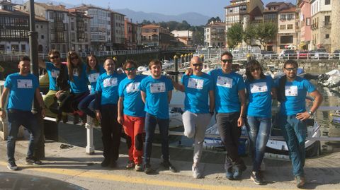 El grupo de voluntarios que limpi� el fondo marino de basura en Llanes.El grupo de voluntarios que limpi� el fondo marino de basura en Llanes