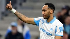 Pierre-Emerick Aubameyang, en un partido durante su etapa en Marsella.