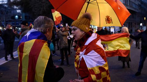 En algunos puntos, las distintas marchas, opuestas, llegaron a encontarse