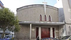 Vista de la fachada de la iglesia del Rosario, en Ferrol.