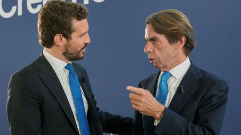 Pablo Casado y Jos� Mar�a Aznar, en una imagen de archivo.