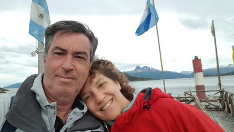 Gabriel y Eleonora en Ushuaia
