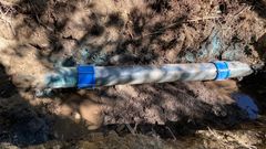 Tramo de la canalizaci�n afectada por la aver�a de agua en Mora�a