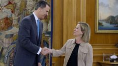 El rey Felipe VI ha recibido en Zarzuela a la diputada de Coalici�n Canaria Ana Oramas. 
