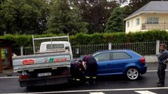 Accidente en la carretera que une Oleiros y Sada