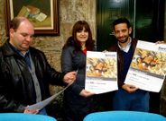 Mat�as Rodr�guez, Mar�a Corral y Pablo Ojea anuncian el convenio.