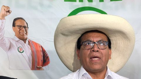 El candidato izquierdista, Roberto S&aacute;nchez, a las presidenciales de Per&uacute;.