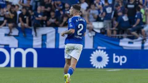 lvaro Lemos, en un partido con el Real Oviedo