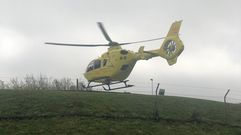 El helic�ptero, en Malpica