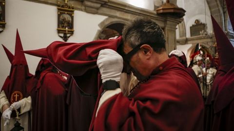 Estreno frustrado de la procesin de La Piedad en Boiro