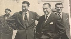 Antonio Modia Rodr�guez (a la izquierda), fundador de Pompas F�nebres, junto a su padre.
