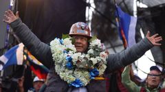El presidente Arce, en su proclamacin como candidato a la presidencia el pasado abril.
