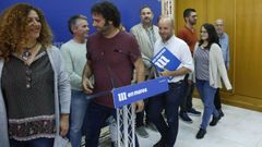 Rueda de prensa en la que Villares anunci� su paso y el de otros tres diputados al grupo mixto del Parlamento
