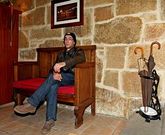 Paco Charl�n no caf� Continental de Cambados, onde actuou xa en varias ocasi�ns.