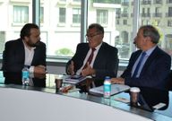 Los alcaldes, reunidos en Lal�n tras la ejecutiva del Eixo Atl�ntico.