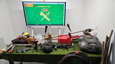 La Guardia Civil recuper maquinaria y elementos de todo tipo que haban sido robados