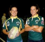 Laura y Silvia V�zquez Vallo, antes de un entrenamiento con el Rugby Agraria de Co�mbra
