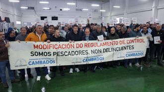 Concentraci&oacute;n en Cambados en contra de los nuevos controles de la pesca profesional