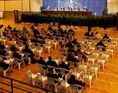 Imagen de la �ltima junta de accionistas del Deportivo celebrada en Santa Mar�a del Mar.