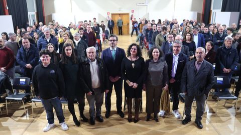 Los galardonados en la segunda Gala do Deporte de Teo recibieron un homenaje en el auditorio Constante Liste.