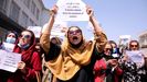 Mujeres afganas se manifiestan en Kabul para reclamar la preservaci�n de sus derechos civiles, en una imagen de archivo