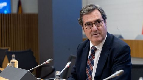 El presidente de la CEOE, Antonio Garamendi,
