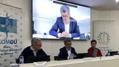 Bugar�n, Jim�nez y Calvo, en el deabte impulsado desde el Colegio de M�dicos de Ourense.