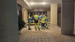 Emergencias de Madrid en el lugar del asesinato.