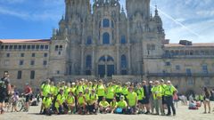 Llegada de los peregrinos del Camino del Mar a Compostela este domingo