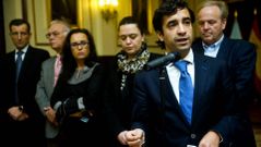 Rey compareci� esta ma�ana junto a su equipo de gobierno