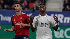 Vinicius.Vinicius durante el partido que enfrent� al Real Madrid con Osasuna en El Sadar