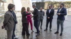 El presidente de la Xunta, Alfonso Rueda, a su llegada al acto sobre los patrocinios del Xacobeo 2027 en la Cidade da Cultura