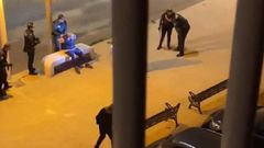 Imagen de un v�deo de la detenci�n del presunto agresor en el Rinc�n de la Victoria