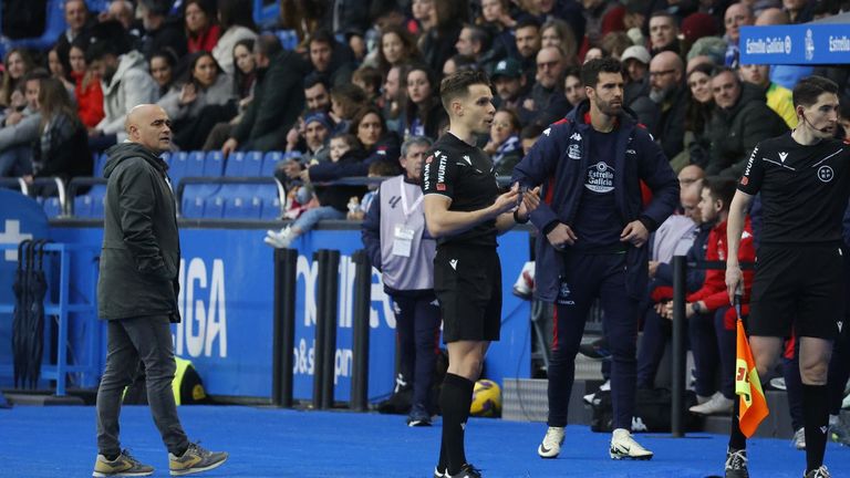 Carlos Mu�iz Mu�oz durante el Deportivo-Cartagena de la pasada temporada disputado en Riazor.