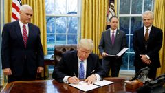 El presidenten de Estados Unidos, Donald Trump, en el despacho oval