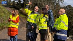 Zona de Xalde, en Moa�a, donde la Xunta estudia levantar un muro de contenci�n tras el desprendimiento