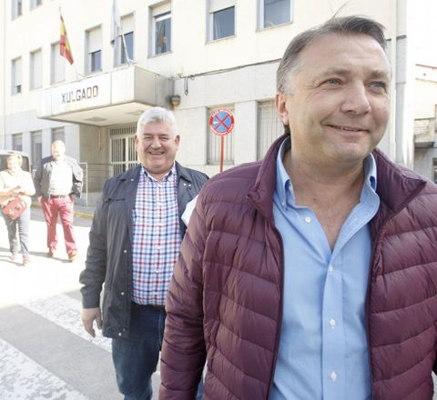 Taboada y Pensado, tras salir de declarar el 27 de octubre.