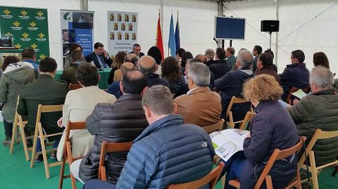 Inauguraci�n de la Feria del Salm�n, en Salas, con el director general de Recursos Naturales, Manuel Calvo.Inauguraci�n de la Feria del Salm�n, en Salas, con el director general de Recursos Naturales, Manuel Calvo