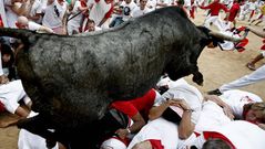 Cuarto d�a de encierros en los San Fermines