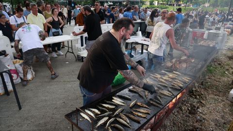 Sardiñada en el barrio de las Flores en A Coruña