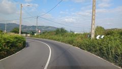 La curva en la que se produjo la colisi�n en sentido bajada de la DP-3003