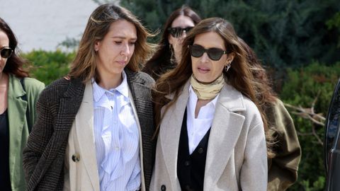 Sara Carbonero, a la salida del tanatorio