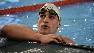 Mario M&eacute;ndez, en Pontevedra, durante una prueba de la Copa de Espa&ntilde;a de nataci&oacute;n.