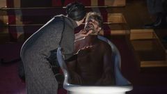 Detalle dos ensaios da obra do CDG sobre Shakespeare, nunha imaxe tomada este martes.