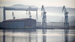 Vista de las instalaciones de Navantia en Fene.