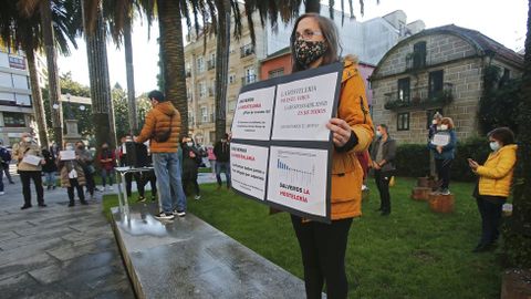 MANIFESTACI�N DE LA HOSTELER�A Y EL COMERCIO EN CALDAS DE REIS PARA PROTESTAR POR LAS RESTRICCIONES IMPUESTAS PARA FRENAR LA PANDEMIA COVID-19