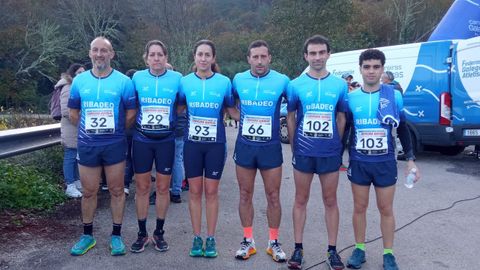 Los representantes ribadenses en la carrera absoluta de 4,2 kilmetros.